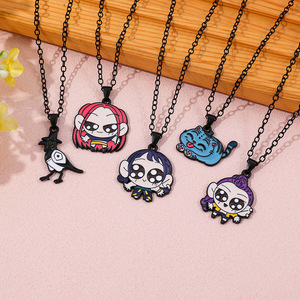 Collana con Ciondolo <span class=keywords><strong>Anime</strong></span> Cartoon Demon Hunters & Huntrix in Lega con Smalto a Goccia - Product Image 4