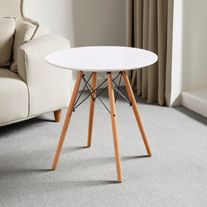 Mesa de Centro Moderna de Madera Blanca con Amplia Superficie Práctica, Tamaños Versátiles Disponibles, Muebles Elegantes para Sala de Estar - Product Image 1