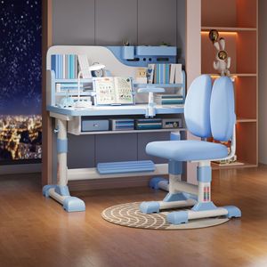 Children <b>Study</b> Desk Chair Set Height Adjustable Modern Design For Primary School Kids Home Use - Product Image 1