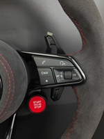 Volant de course en cuir en forme de D avec commandes multifonctions, palettes de changement de vitesse et bouton de démarrage du moteur, compatible VW Golf MK7 MK8 Jetta