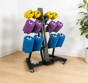 Conjunto de 20 Soportes para Equipo de Gimnasio con Ruedas, Solución de Almacenamiento Móvil Compacta, Soporte para Pesas y Sentadillas - Product Image 4