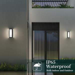 Canmeijia Nouveau Noir 25W Carré Blanc Chaud et Froid Lampes de portail en PC Étanche Lampe de porche/Lampes murales LED Extérieur/Éclairage de jardin - Product Image 5