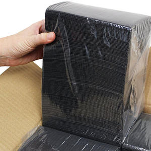 125 pièces/paquet Bavoirs jetables noirs 13" X 18" Serviettes en papier pratiques pour usage commercial - Product Image 2