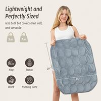 Couverture lestée de 7 lb pour adultes, petite couverture lestée pour les voyages, couverture lestée douce pour la sieste apaisante