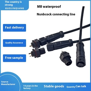 M8 <span class=keywords><strong>0.5Mm</strong></span> Nylon Đầu Máy Kết Nối Cáp Không Thấm Nước 2 Lõi PVC Hàng Không Cắm Điện Lọc Nước 2.5Mm Đồng Kết Nối - Product Image 2