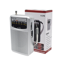Radio de poche compacte R-398 à succès avec récepteur FM/AM complet à deux bandes