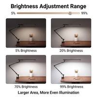 Lámpara de Escritorio LED con Base Plegable, Atenuación Táctil/Color, Fuente de Luz Única para Protección Ocular, Adecuada para Dibujo y Diseño en Escritorio