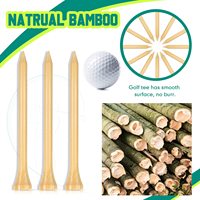 Haute qualité 70mm Original bambou Golf Tee Durable boule en bois Tee avec limite ongles pratique accessoires