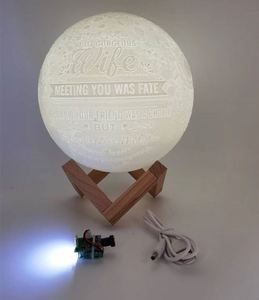 2023 Upgrade Model Moon Lamp Circuit Board 3 Colors Touch Switch Moon <b>Light</b> Base with <b>Usb</b> Cable - Product Image 5