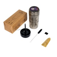 Broyeur à tabac multifonctionnel en plastique PVC à six compartiments, transfrontalier, avec couvercle, pour machine à rouler, modèle américain