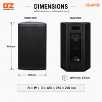 Moniteur de scène actif professionnel en bois de 12 pouces avec DSP pour utilisation intérieure/extérieure, système PA OEM personnalisé