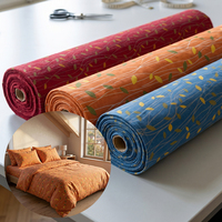 Tissu Popeline 100% Coton Imprimé Motif Feuilles et Vignes Respirant Écologique pour Vêtements de Sport, Robes, Housses de Canapé OEM ODM