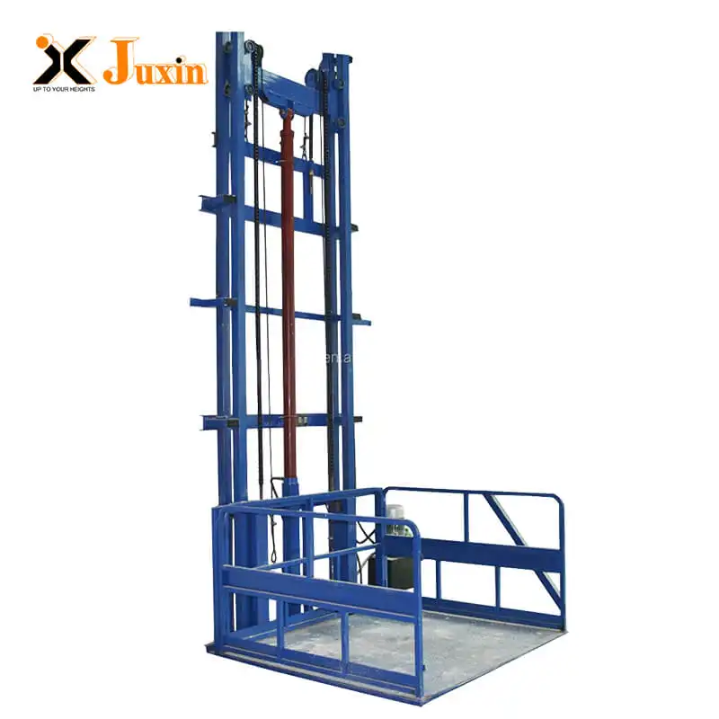 Thủy lực hướng dẫn đường sắt hàng hóa thang máy thang máy nhà giữ thang máy cho hàng hóa nhà nền tảng nâng