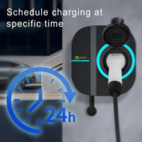 Estación de Carga Inteligente para Vehículos Eléctricos Zencar 16A 32A Wallbox 7kw 11kw 22kw Tipo 2 con Enchufe de Obturador, WiFi y Aplicación para Carga Pública