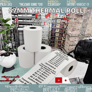 Rollo de Papel Térmico para Recibos de Alta Calidad, 57 mm, Una Capa, 57x40, Impreso, para Cajas Registradoras POS, 2 1/4 Pulgadas, para Sistemas de Caja - Product Image 2