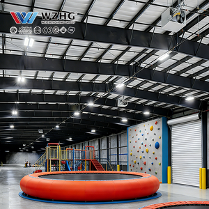 สวนแทรมโพลีนโครงสร้างเหล็กขนาดใหญ่ ความปลอดภัยสูง เชื่อถือได้ ความกว้าง 100 ฟุต คุณภาพพรีเมียม ขนาด 20x40 เมตร แข็งแรง ทนทาน คุ้มค่า - Product Image 1