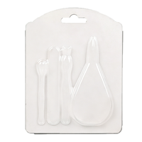 Boîte à bulles portable personnalisée à moule sur mesure, cadre carré en plastique transparent texturé à grille pour l'affichage d'articles