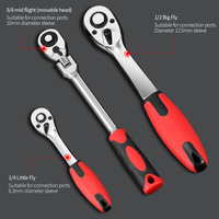 Jeu de clés à cliquet multi-tailles de 216 pièces en acier CR-V, kit d'outils de réparation automobile avec étui en plastique, outils mécaniques