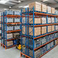 Système de rayonnage à palettes en acier, rayonnage industriel robuste en acier Q235B pour entrepôts e-commerce avec niveaux de rayonnage à pas de 50 mm