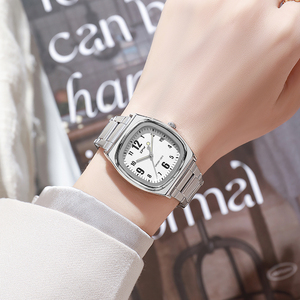 レディーススクエアデザイン発光防水腕時計高級メーカーMontre Femme - Product Image 5