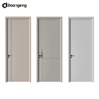 Puertas de Madera Compuesta para el Hogar, Puerta de Entrada Principal de Madera Sólida con Núcleo de Madera y Acabado en Vetas de Madera