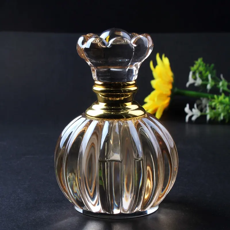 Customized pumpkin shape 3ml 6ml 12ml nice empty exotic essential oil perfume crystal fragrance bottle