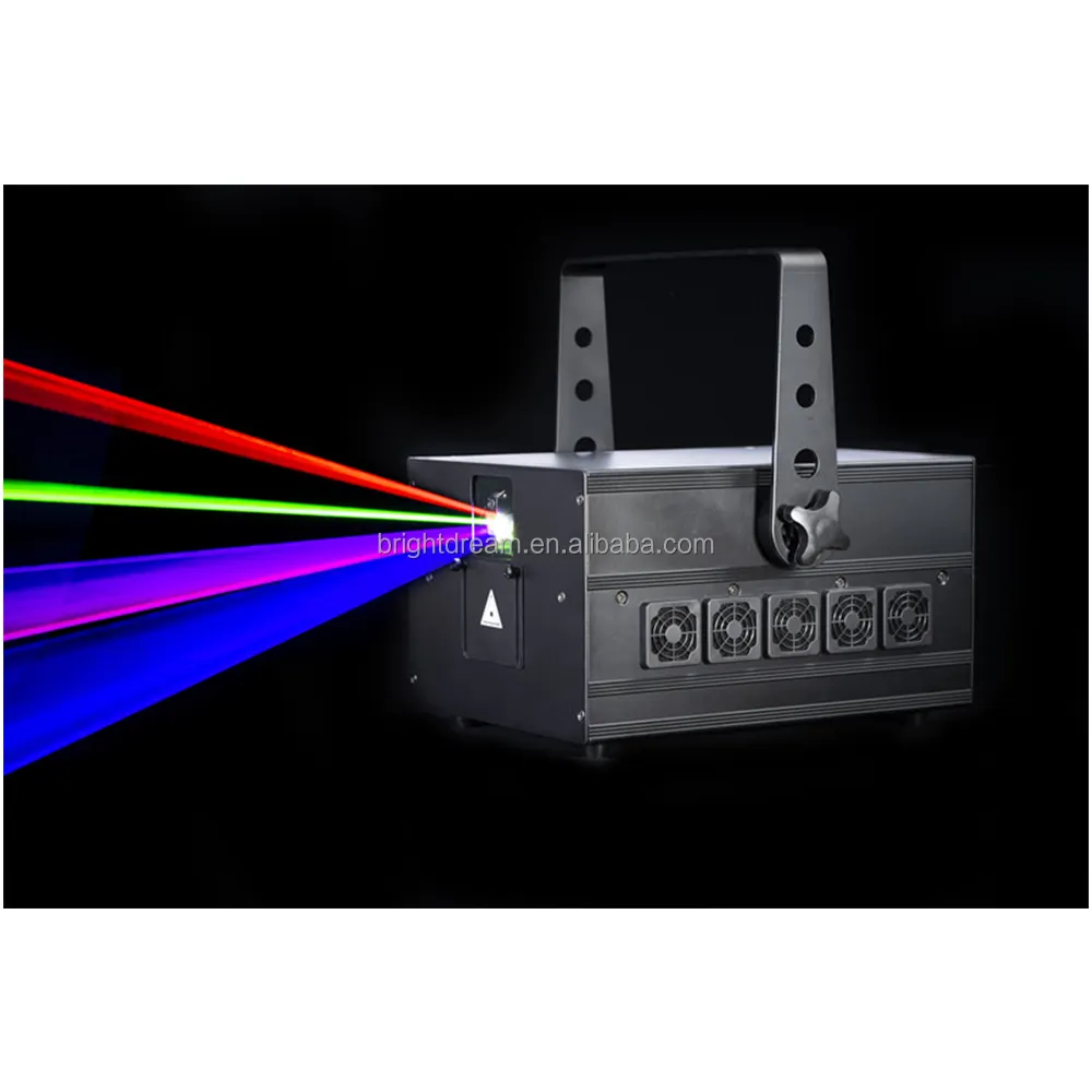 ไฟดิสโก้หลากสี RGB DMX ควบคุมแสง DJ ไฟเลเซอร์ภาพเคลื่อนไหว10W สีเขียว