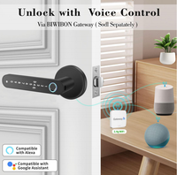 Cerradura Inteligente con Reconocimiento Facial, Huella Dactilar, Código, Acceso por Tarjeta, para Puertas de Aluminio, Madera y Acero, IP65 Impermeable, Compatible con Tuya Smart Home