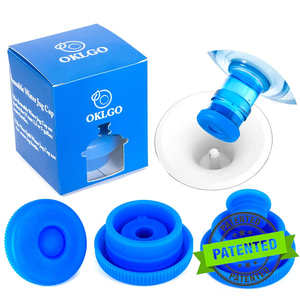 5 gallon tái sử dụng Silicone nước Jug cap không tràn 55 Mét chai có nắp đậy chống giật gân ngoài trời tour du lịch thay thế cap biểu tượng tùy chỉnh - Product Image 1