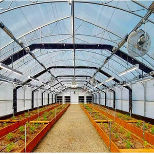 Grande serre agricole à simple travée de 30x100 pieds avec filet d'ombrage HDPE 100% occultant et structure en acier galvanisé à chaud - Product Image 1