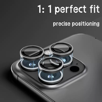 Film protecteur d'objectif d'appareil photo de haute qualité pour iPhone 16 Pro Max 15 14 13 12 11