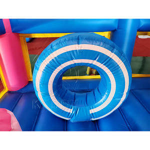 Kommerzielle Regenbogen aufblasbare Türsteher Spielplatz aufblasbare Hüpfburg Kinder Einhorn aufblasbare Hüpfburg mit Rutsche - Product Image 6