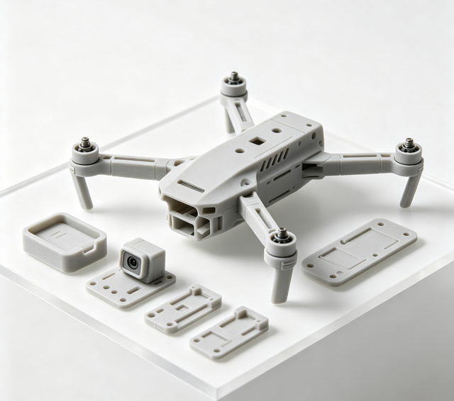 FDM 3D Printed Custom Drone Body Frame Prototype Rapid Prototyping Shell Structural Verification Custom Design Sample Service