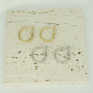 Large Size Light <b>Weight</b> PVD 18K Gold Plated Stainless Steel <b>Hoop</b> Earrings | Trendy Unisex | Multiple Sizes 20mm-70mm | - Product Image 3