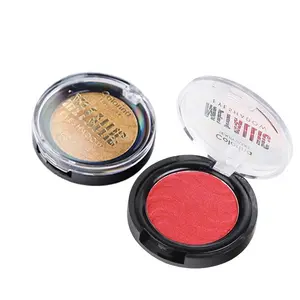 Grosir warna pelangi eyeshadow metalik padat tunggal berkilau tinggi berpigmen