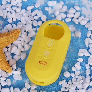 Housse de Protection pour Clé de Voiture en Gel Caoutchouc Silicone de Haute Qualité Certifiée CE Compatible Fiat 500 500L <span class=keywords><strong>500X</strong></span> - Product Image 2