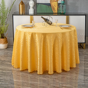 Moderno ristorante europeo semplice Jacquard banchetto di nozze copertura della <span class=keywords><strong>tavola</strong></span> grande tovaglia rotonda per Hotel Bar casa - Product Image 5