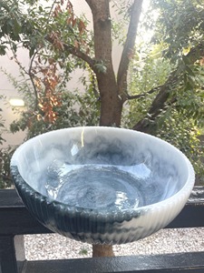 Cuenco de resina pulida de forma única, vajilla ecológica para hotel y restaurante para servidor de postres o uso en fiestas - Product Image 2