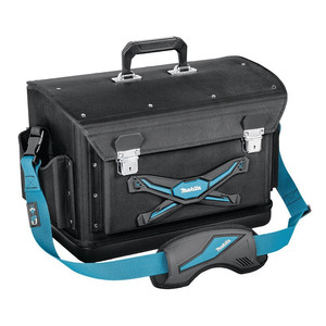 <b>Makita</b> Tool <b>Bag</b> 15-19 Pockets 200 Lb Capacity Adjustable Strap Water Resistant Canvas Toolbox - Product Image 1