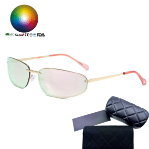 Gafas de Sol Y2K con Marco Metálico Rectangular Estilo Steampunk, Lentes UV400, Accesorios Metálicos para Hombre, Personalizables con Logotipo - Product Image 1