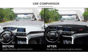 Écran solaire pour tableau de bord de voiture et tapis de tableau de bord en fibre de polyester anti-poussière pour <span class=keywords><strong>Skoda</strong></span> <span class=keywords><strong>Fabia</strong></span> 5J 2007-2014 tapis antidérapant - Product Image 4