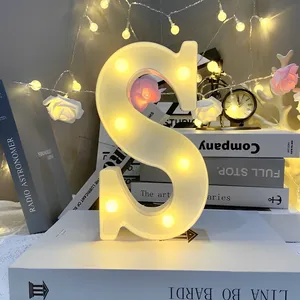 LED Marquee Letter Lights Sign S 26 Alphabet Light Up Letters Sign for Night Light Wedding Birthday Party alimentato a batteria