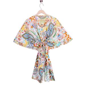 Nouvelle robe longue kaftan indienne en coton à motifs floraux pour futures mamans, tenue de plage, vêtement de nuit, robe maxi kaftan indienne - Product Image 6