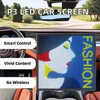 Pantalla LED P3 de 64*64 puntos para coches, tablero de expresión Digital, aplicación programable, pantalla LED personalizada para coche