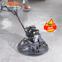 ZUJI Fraiseuse à béton thermique haute puissance 5,5 CV, 150 tr/min, profondeur de travail 8-10 cm, moteur et boîte de vitesses, polisseuse latérale 220V/380V
