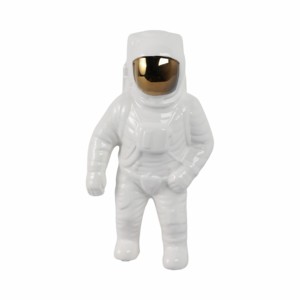 Statua in Ceramica di Astronauta, Scultura Decorativa Moderna per Casa, Ufficio, Bagno, Soggiorno - Product Image 1
