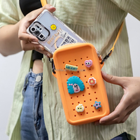 Étui à bandoulière en silicone adapté aux voyages Chinfai avec sac à main pour téléphone portable de style fille
