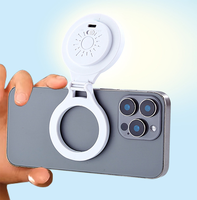 Anneau lumineux magnétique pour selfie, portable, rechargeable, éclairage LED pour téléphone portable, éclairage photographique pour l'enregistrement vidéo, léger