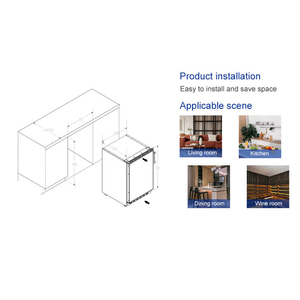 212l bán buôn Tủ đông hàng đầu xây dựng trong tủ lạnh đôi tủ lạnh cho gia đình - Product Image 2