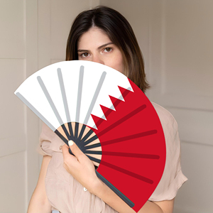 Abanicos Plegables de Bambú con la Bandera de Baréin al por Mayor, Abanico de Mano para Carnaval, Boda, Festival, Fiesta, Agencia de Viajes - Product Image 4